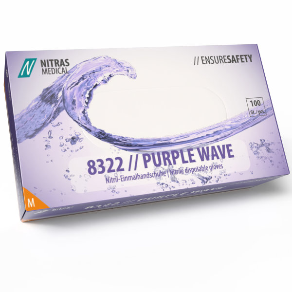 NITRAS PURPLE WAVE Nitril- Einmalhandschuhe 100Stk Gr. M