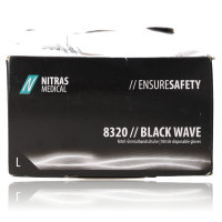 NITRAS BLACK WAVE Nitril-Einmalhandschuhe 100Stk Gr. L