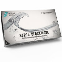 Nitras 8320 BLACK Wave Nitril-Handschuhe 100Stk  -Größe wählbar-